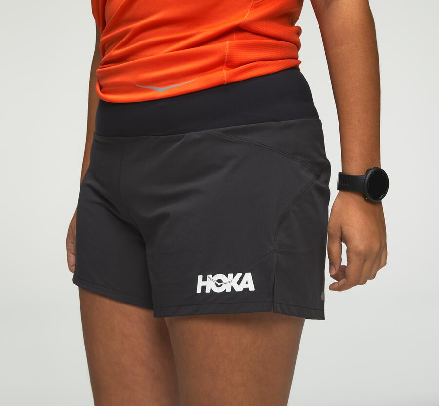 Hoka One One Shorts Womens Black - Performance - 38601BCUD